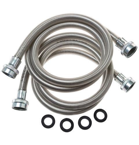 GE® Universal Washing Machine Stainless Steel Hoses - 2 Pack