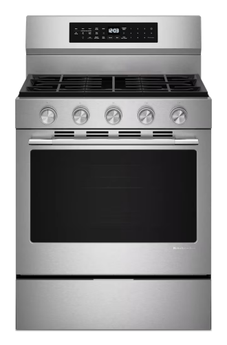 KitchenAid 5.0 Cu. Ft. Smart Freestanding Gas Range with Convection Cooking Modes