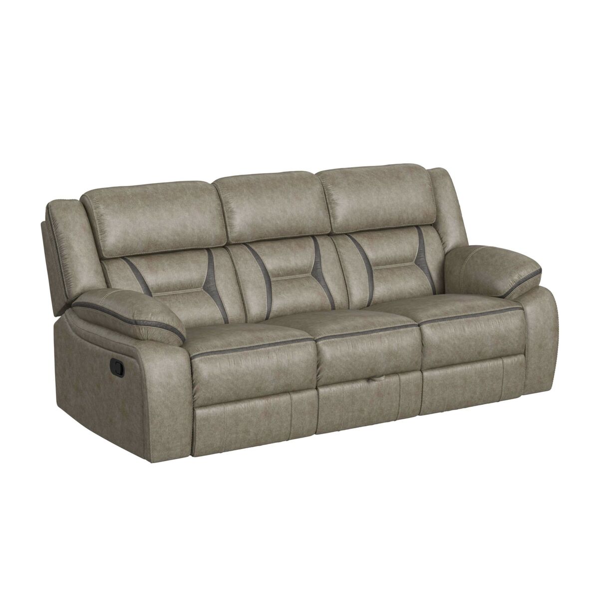 ENGAGE MOTION SOFA WITH DDT; DRAWER AND PWS IN CORRAL GREY