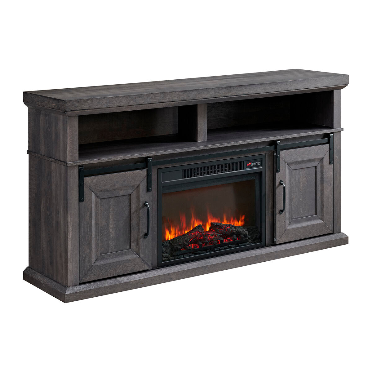 Macau Console with 23in Fireplace Insert in Grey