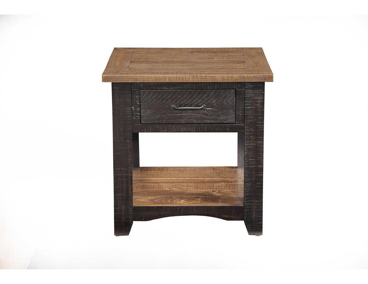 Black and Honey End Table
