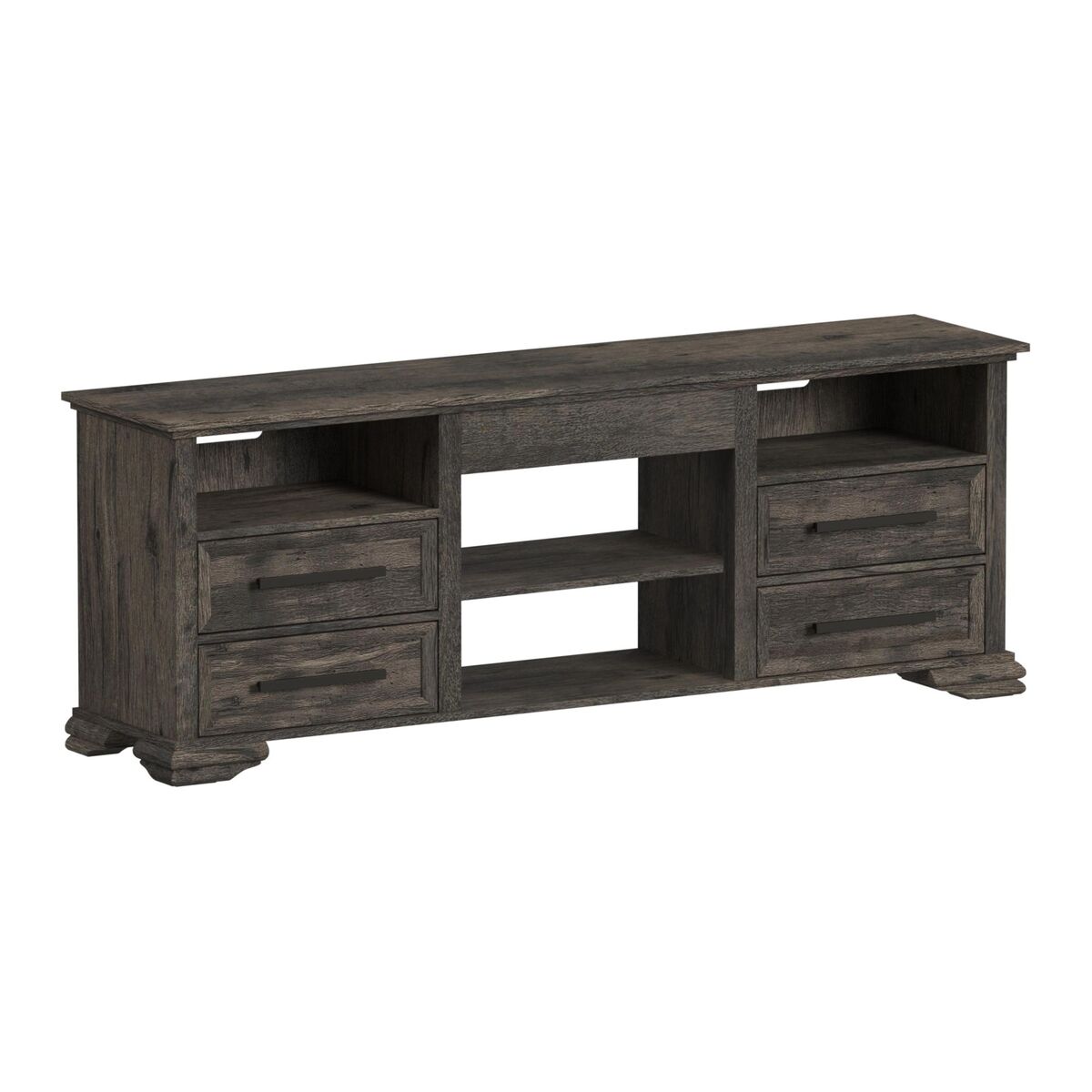 Park Ridge 71'' TV Console without Fireplace Insert in Charcoal