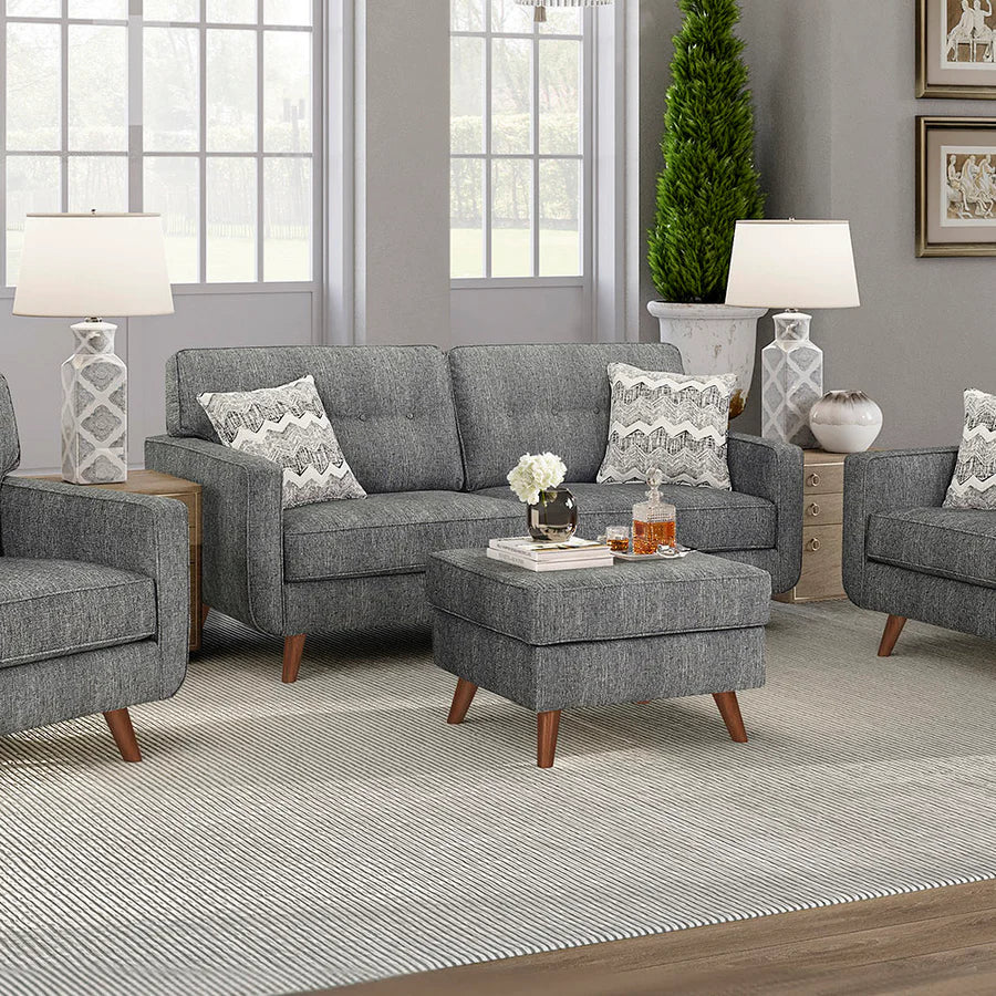 Hollywood Sofa in Stonewash Black